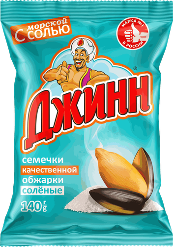 

Семечки подсолнечника жареные Джинн с морской солью 140 г