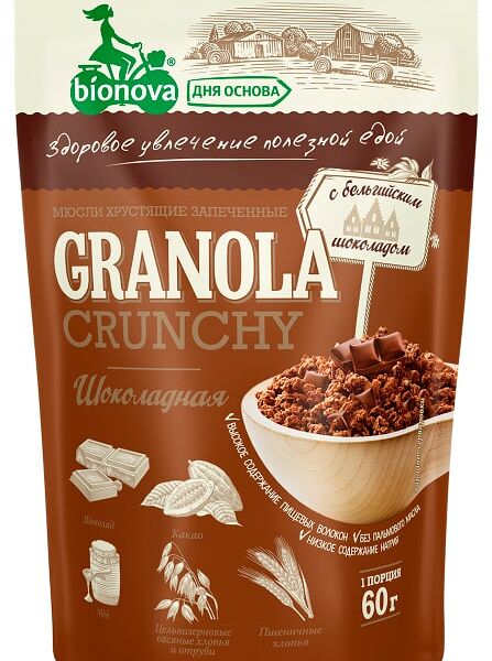 Мюсли Bionova шоколадные 60г