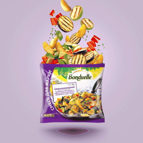 

Смесь овощная для жарки быстрозамороженная Bonduelle Средиземноморская