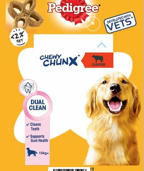 Лакомство для собак Pedigree DentaStix Жевательные кусочки Говядина для средних и крупных пород