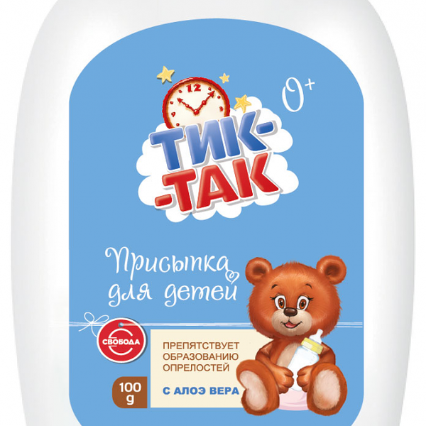 Присыпка для детей Тик-Так с алоэ вера