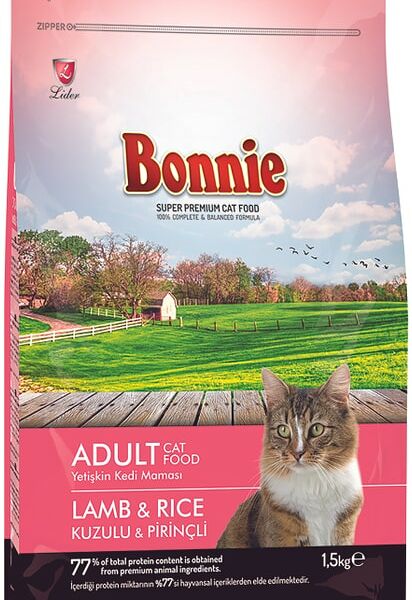 Сухой корм для кошек Bonnie Adult Cat Food Ягненок и рис 1.5кг
