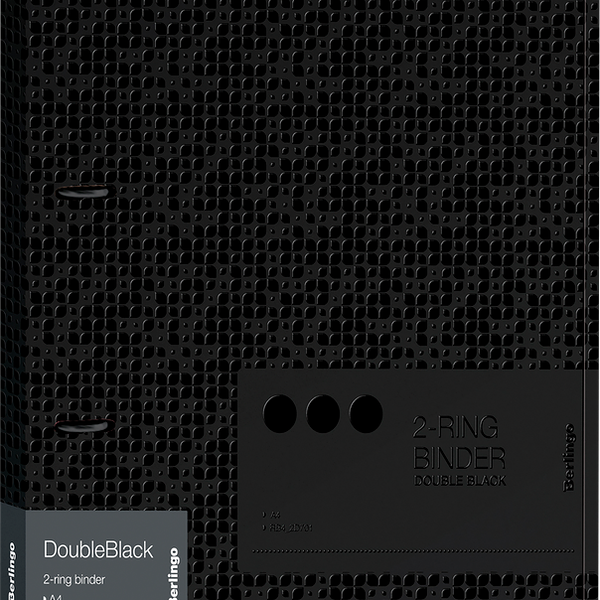Папка BERLINGO 600мкм, на 2 кольцах, 24мм, черная