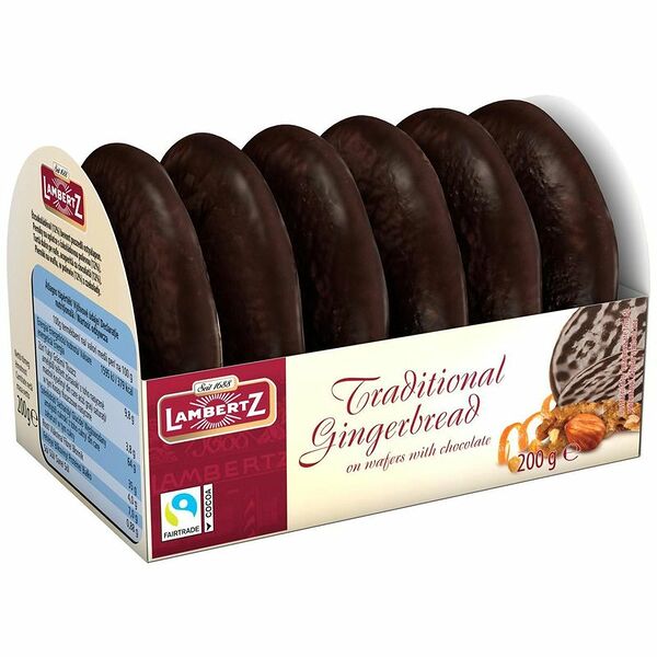 Пряники Lambertz на тонкой вафле в глазури, 200г