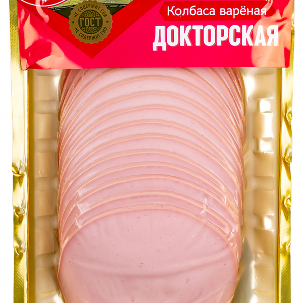 Колбаса вареная АШАН Красная птица Докторская нарезка