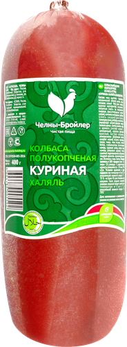

Колбаса Челны-Бройлер Сервелат Жомга Халяль варено-копченая 390 г