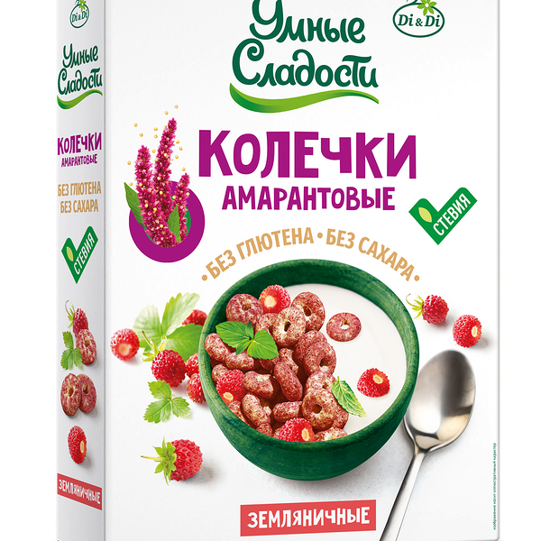 Колечки Умные сладости Амарант земляника без глютена 150 г