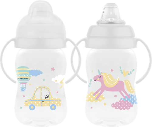 

Поильник-непроливайка LUBBY Just 270мл, с мягким носиком, с 6 месяцев, Арт. 23282