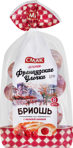 

Бриошь Смак Французские улочки с вишневой начинкой 320 г