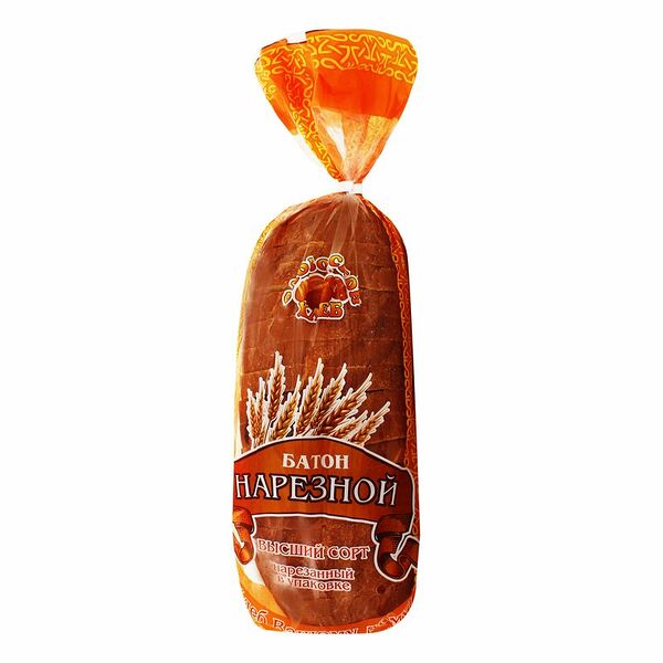 Батон Слободской хлеб Нарезной в нарезке 300г