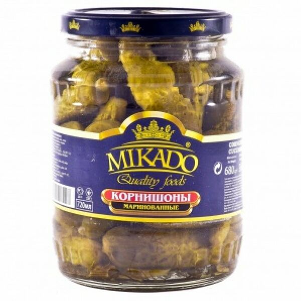 Корнишоны Микадо ст/бан 720мл