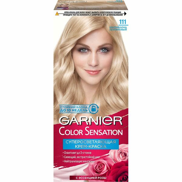 Крем-краска для волос Garnier Color Sensation Роскошь цвета Стойкая Ультраблонд платиновый