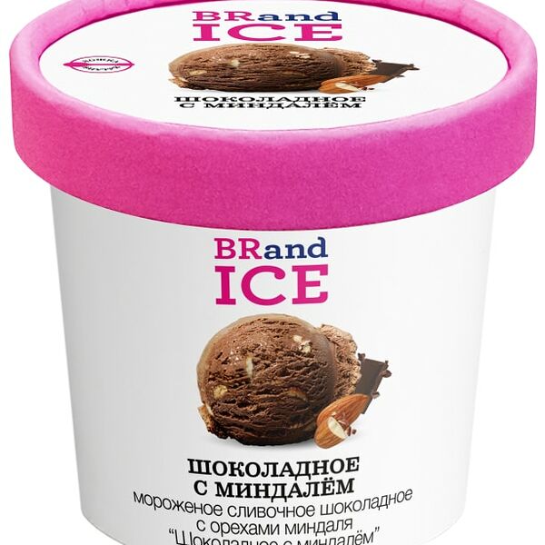 Мороженое BRandICE сливочное Шоколадное с миндалем 60г