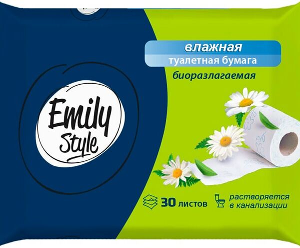 Туалетная бумага Emily Style влажная 30шт