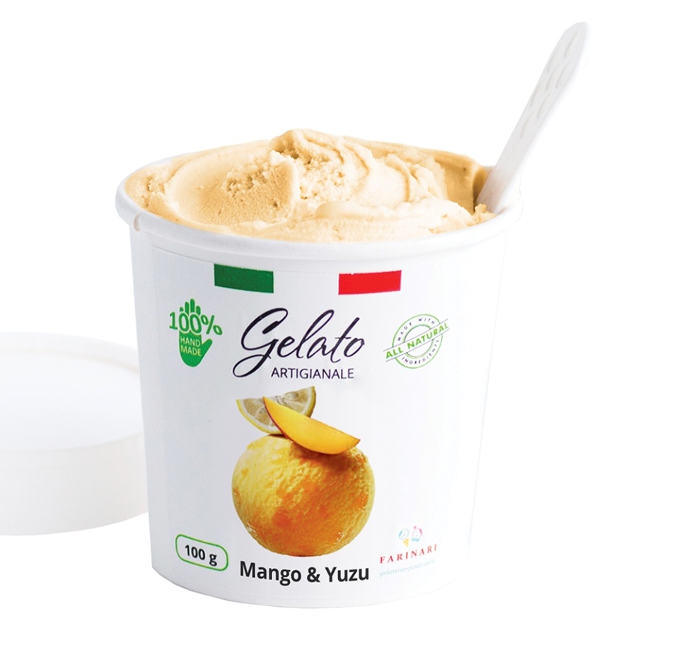 

Фруктовый лед Farinari манго-юдзу, стаканчик, 100 г