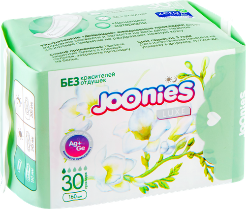 

Прокладки женские Joonies Luxe одноразовые ежедневные 30 шт.