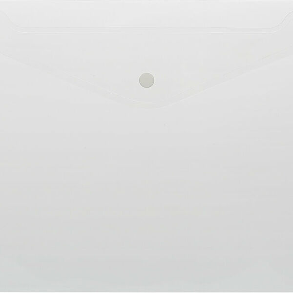 Папка-конверт на кнопке КНК 180 бесцв. прз. 10шт/уп