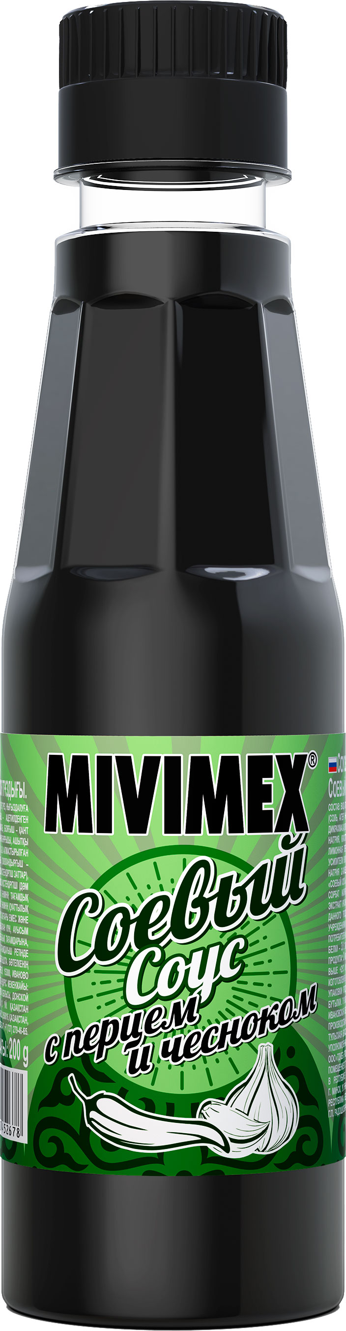 

Соевый соус Mivimex с перцем чесноком