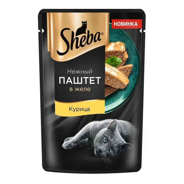 Влажный корм для кошек SHEBA® паштет с курицей, 75г
