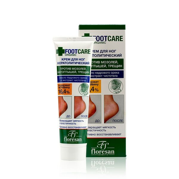 Крем для ног Floresan Organic foot care кератолитический