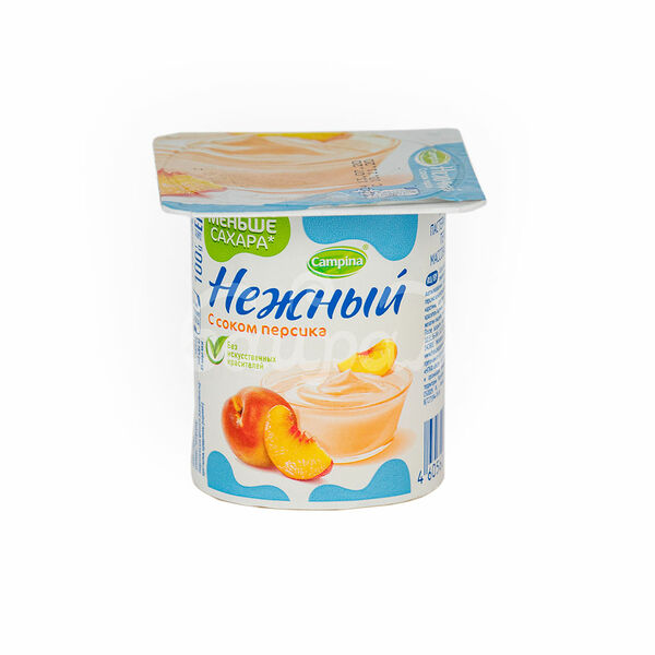 Продукт йогуртный Эрманн Нежный 1.2% 100гр Персик пл/ст