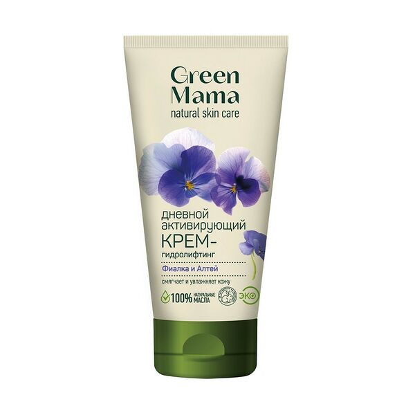 Крем-лифтинг Green Mama дневной для лица Aromaenergy с фиалкой и алтеем, 100 мл