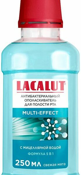 Ополаскиватель для полости рта Lacalut Multi-effect антибактериальный, 250мл