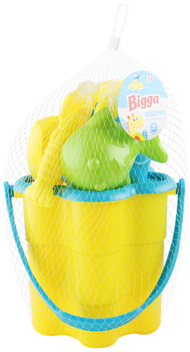 

Набор игровой для песка BIGGA Ведерко с формочками, 7 предметов