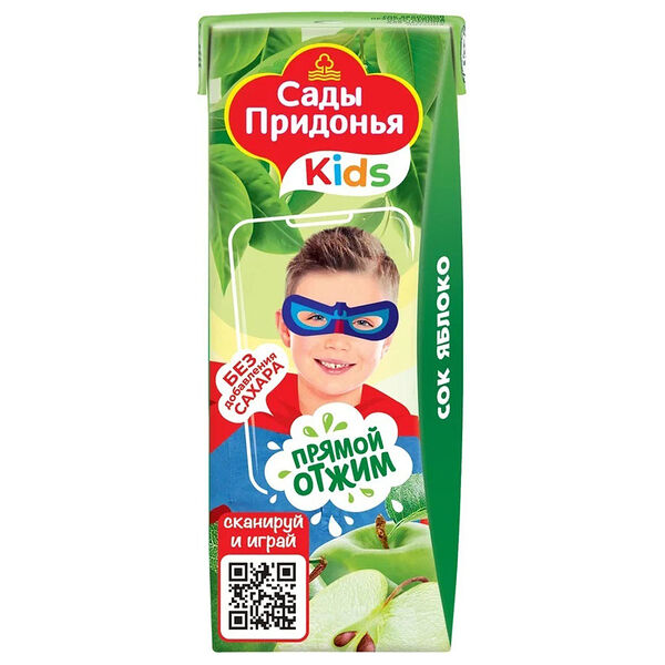 Сок Сады придонья 200мл яблоко прямого отжима с 4 месяцев