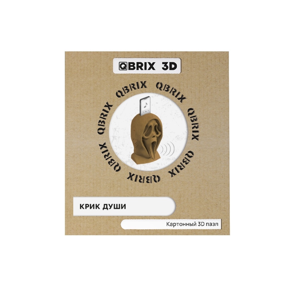 

Конструктор Qbrix Картонный 3d Крик души, Россия