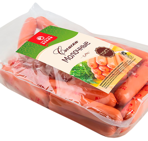 Сосиски Новгородский бекон Молочные вес до 1.1 кг