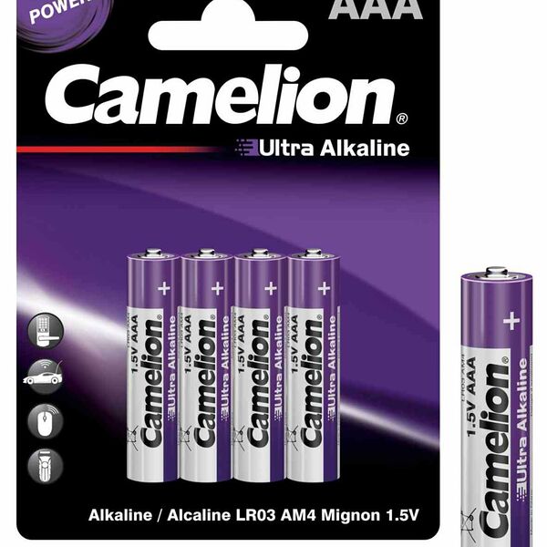 Батарейка алкалиновая Camelion Ultra LR03 AM4 4 шт