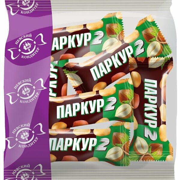 Конфеты Невский Кондитер Паркур 2, начинка грильяж и нуга