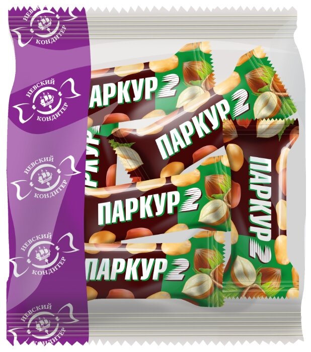 

Конфеты Невский Кондитер Паркур 2, начинка грильяж и нуга