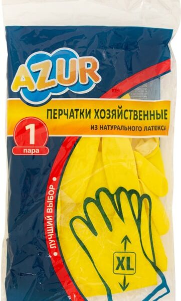 Перчатки резиновые Azur размер XL