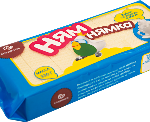 Вафли СЛАДОНЕЖ Ням-нямка со сливочным вкусом