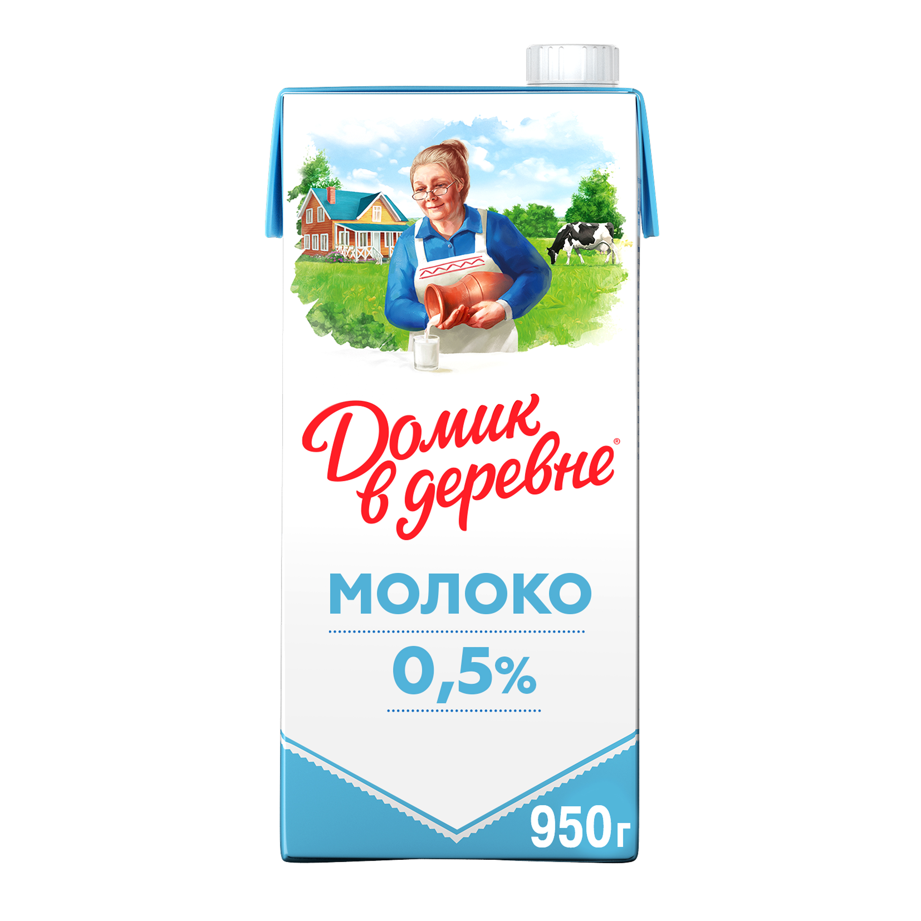 

Молоко стерилизованное Домик в деревне 0.5% 950 г