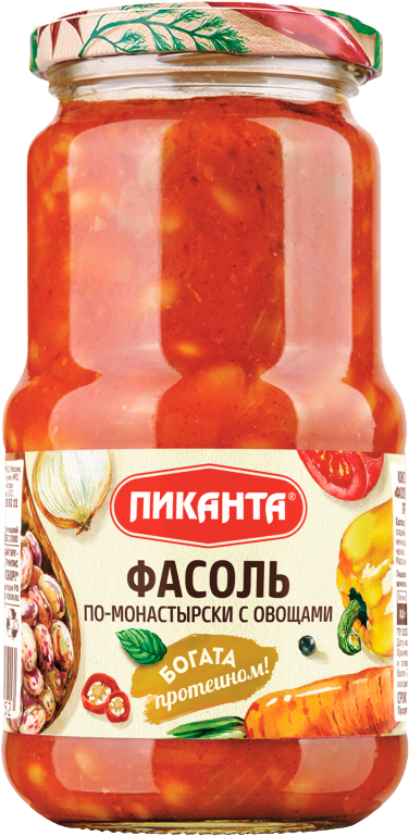 

Фасоль Пиканта по-монастырски с овощами