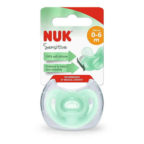 Nuk соска силикон Sensitive 0-6M + N1
