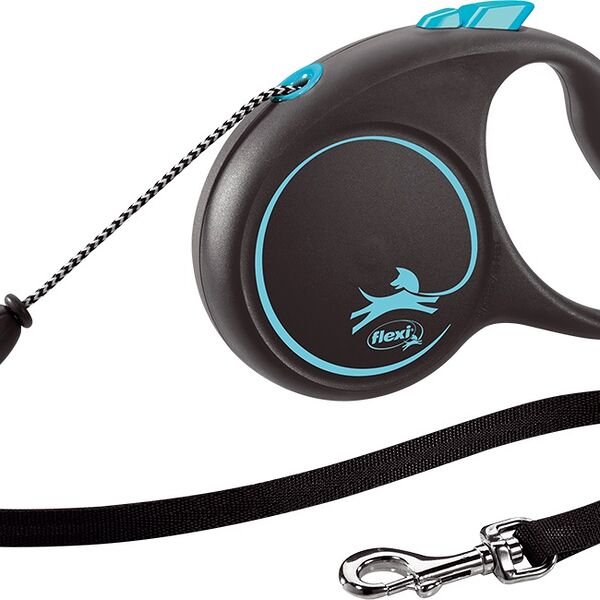 Flexi рулетка Black Design S до 12 кг (5 м трос) Синий