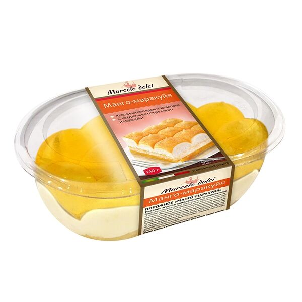 Пирожное Marcelo Dolci Манго-маракуйя, 140г