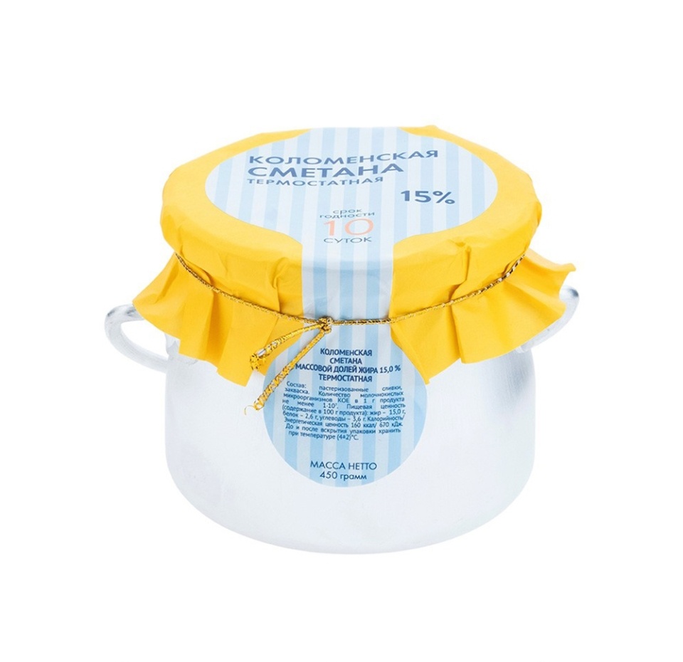 

Сметана Коломенская термостатная 15% 450 г