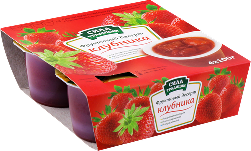 Десерт фруктовый Сила Традиции Клубника, вишня, 4х100 г