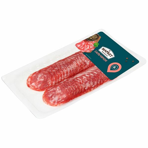 Колбаса сырокопчёная Сальчичон полусухая Маркет Перекрёсток, 100г