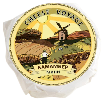 

Сыр мягкий Cheese Voyage Камамбер мини с белой плесенью, 50%-60%