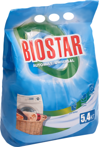 

Стиральный порошок BIOSTAR универсал автомат, 5,4кг