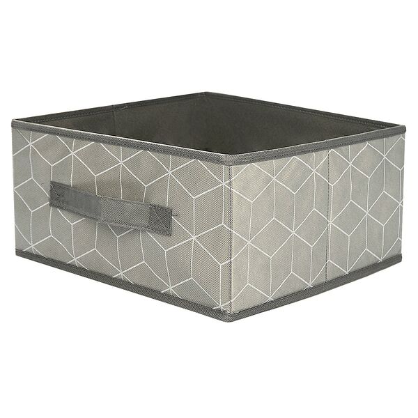 Кофр для хранения Домовой Ромбы, 30х30х15 см, без крышки, нетканый материал
