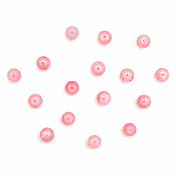 1301137 Бусины стеклянные 'Нефритовое кракле' 8мм, упак/34шт., Astra&Craft(3 розовый)