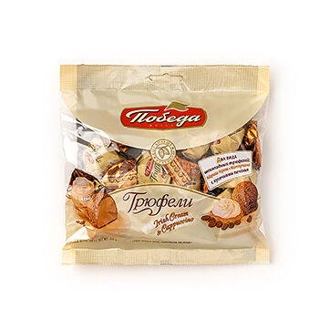 Конфеты Победа вкуса Трюфели ассорти Irish Cream и Cappuccino 200г