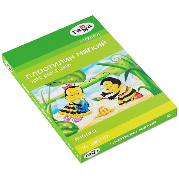 Пластилин воск ПЧЕЛКА 16цв 240г 280030Н ВОСК 